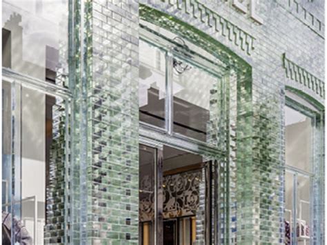 glass brick wall prada|MVRDV replaces traditional facade with glass bricks that are .